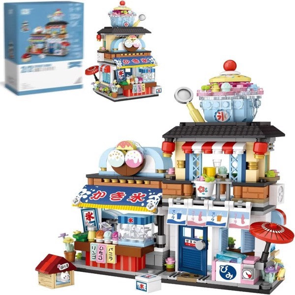 US Local 4 PACK BRICK BUILDING KIDS SET, 2969 PCS BUILDING BLOCK SET JAPAN STREET BUILDING PLAYSET GIFTS.