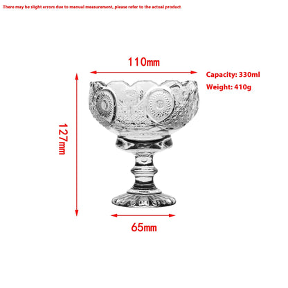 Fine Rod Champagne Drink SUNFLOWER Ice Cream High Leg Thin Wall Red Wine Cup