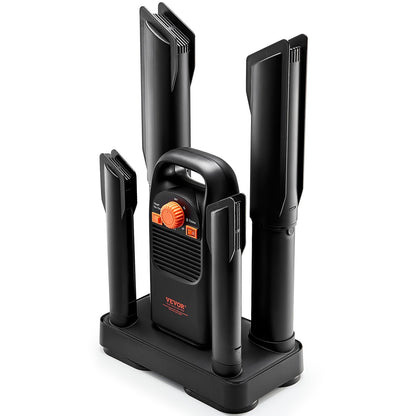 US Local VEVOR Detachable 4-Tube Shoe Dryer With Timer And Quick Drying Black & Orange,Ultra Silent, Quick Drying For Work Boots, Ski Boots, Sneakers, Gloves, Hats, Helmets