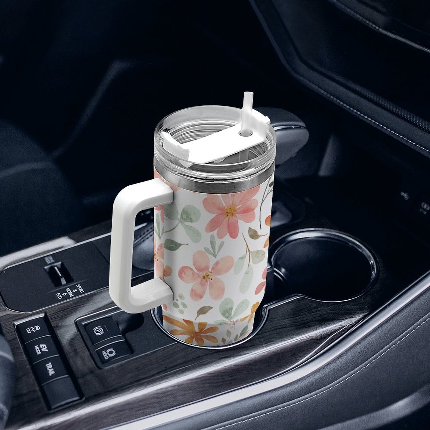 PHDT00364 POD US Local Tumbler 40 oz Large Capacity Car Cup Flower