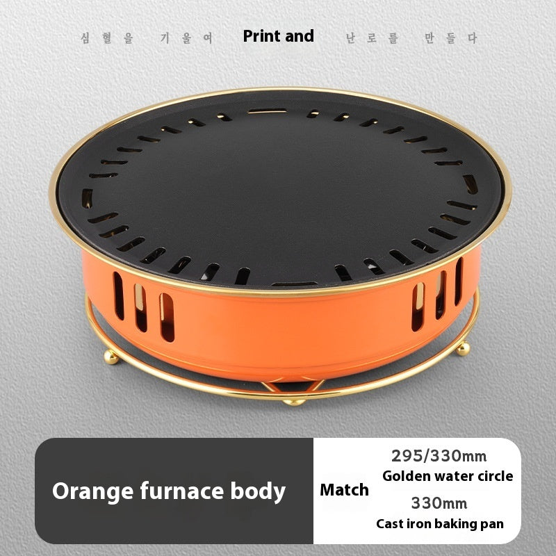 Household Carbon Commercial Round Barbecue Oven