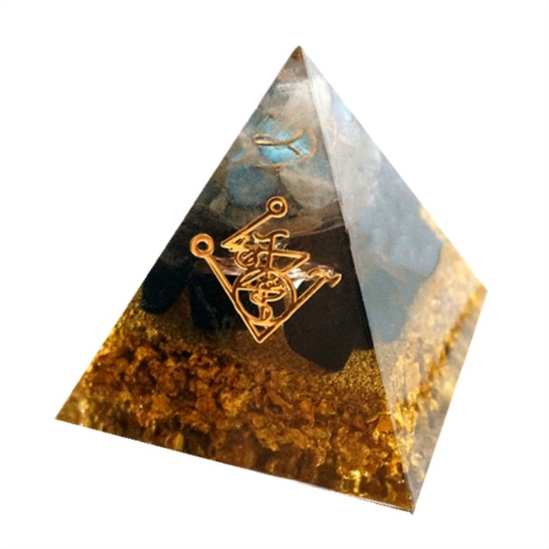 US Local Strengthen wealth help tower business natural crystal 4-5cm energy Orgone pyramid decoration craft resin gift