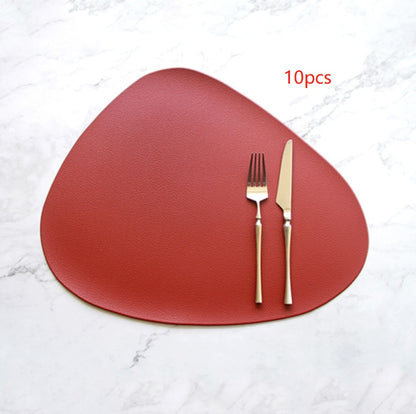 PU leather solid color placemat