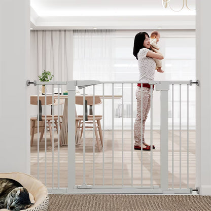 US Local High White Child Safety Gate For Baby Door Barrier With Extensions