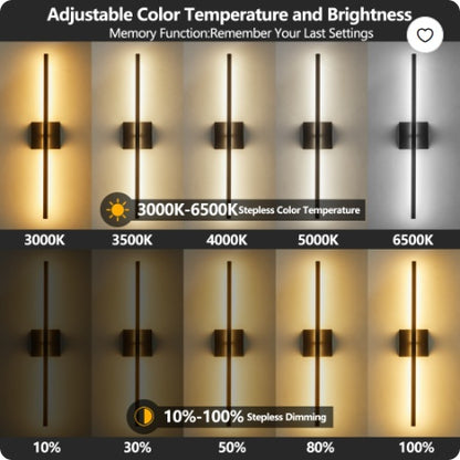 US Local 28  2-Pack Modern LED Wall Sconce, Minimalist Indoor Wall Light Fixtures, Black Matte Finish For Living Room, Bedroom, Hallway, Hotel, And Home Decor