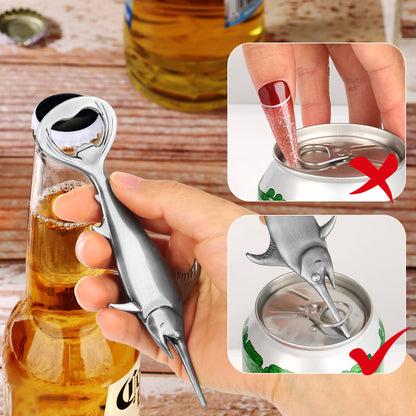 US Local Creative Swordfish Handle Metal Beer Bottle Openers Kitchen Bar Accessories Tools Beer Gifts Beer Openors Kitchen Gadgets