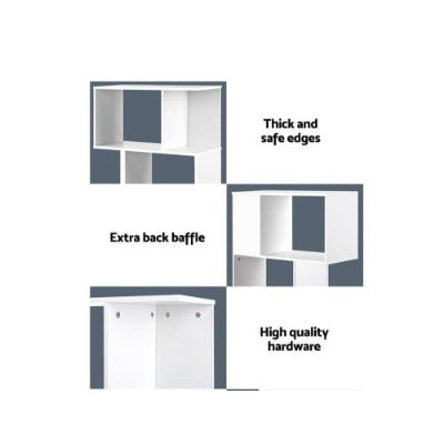 US Local Five Layer Simple Household White Bookshelf