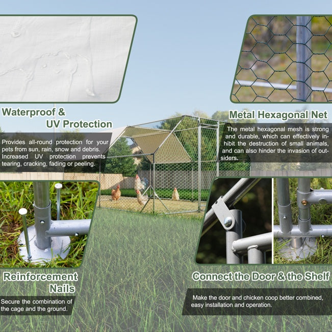 US Local 10x13 Foot Flat Top Chicken Coop