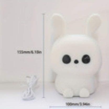US Local 1 LED Bunny,Fat BearStupid Bea,rChestnut Bea,rDuck Night Light,Cute Rainbow Light Changing Silicone Light, Pat Control, USB Charging Soft Silicone Light, Christmas Gift For Girls, Boys Random Color