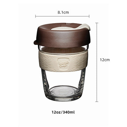 Coffee cup ins wind portable female water cup transparent glass