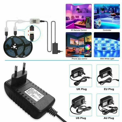 US Local BRAND NEW 5050 RGB LED Strip Bluetooth Remote Lights TV Back Lights For Bar Room