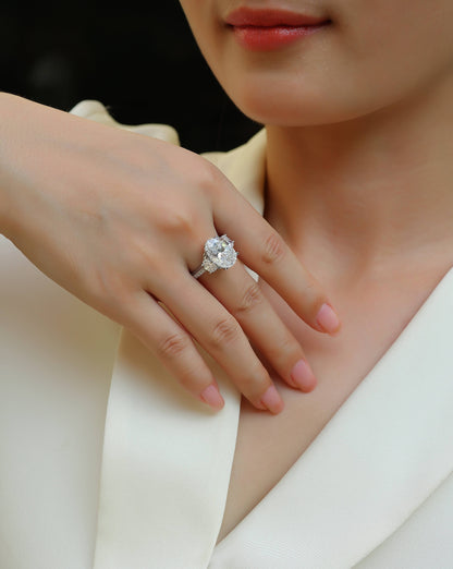 US Local Crown Of Radiance - A Fashionable And Luxurious Jewelry Accessory Set With Moissanite S925 Sterling Silver And Platinum-plated Diamond