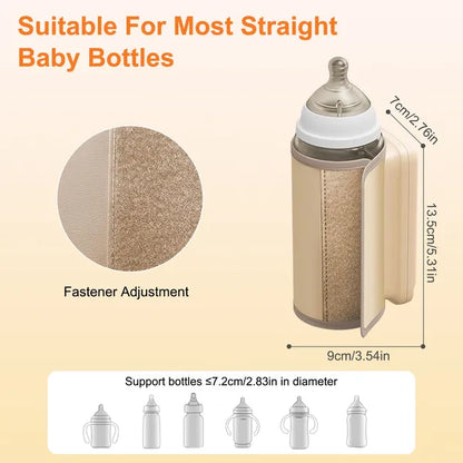US Local Portable Bottle Warmer With Night Light Baby Milk Warmer Milk Formula Warmer For Home Travel With 6 Heating Levels