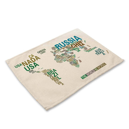 Creative world map placemat