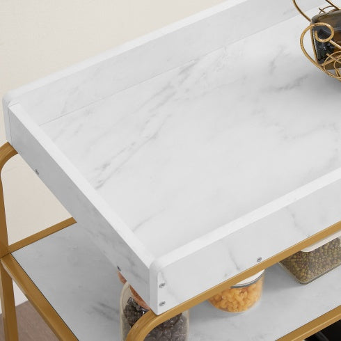 US Local 6-Tier Bar Cart, Slide Bar Serving Cart, Retro Style Wine Cart For Kitchen, Beverage Cart With Wine Rack And Glass Holder, Rolling Drink Trolley For Living Room, Dining Room