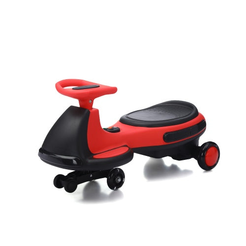 US Local Kids Electric Ride On Car 12V  Electric Wiggle Car , LED Lights , Music,Anti-Rollover For Boys And Girls Ages 3 Indoor Outdoor