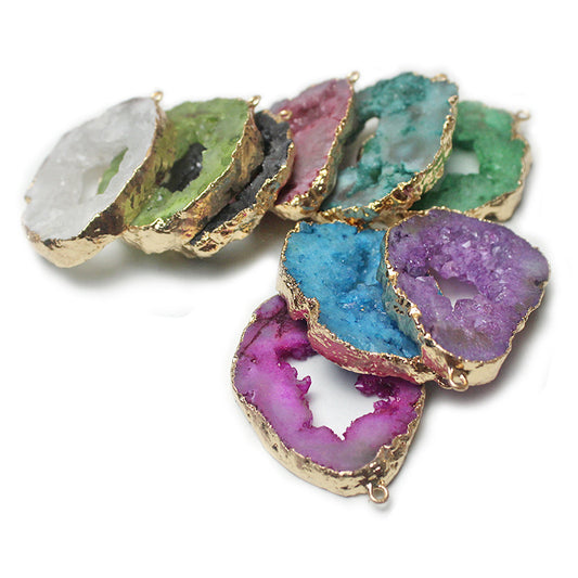 Rough Stone Ornament Irregular Accessories Slice Pendant