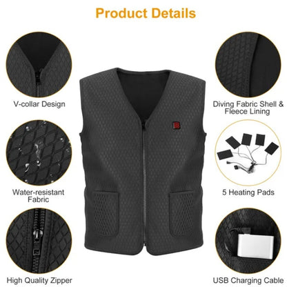 US Local Adjustable USB Heated Warm Jacket Vest