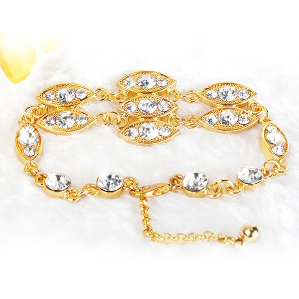 US Local Noble Burnished Gold Bling Rhinestone Bracelet