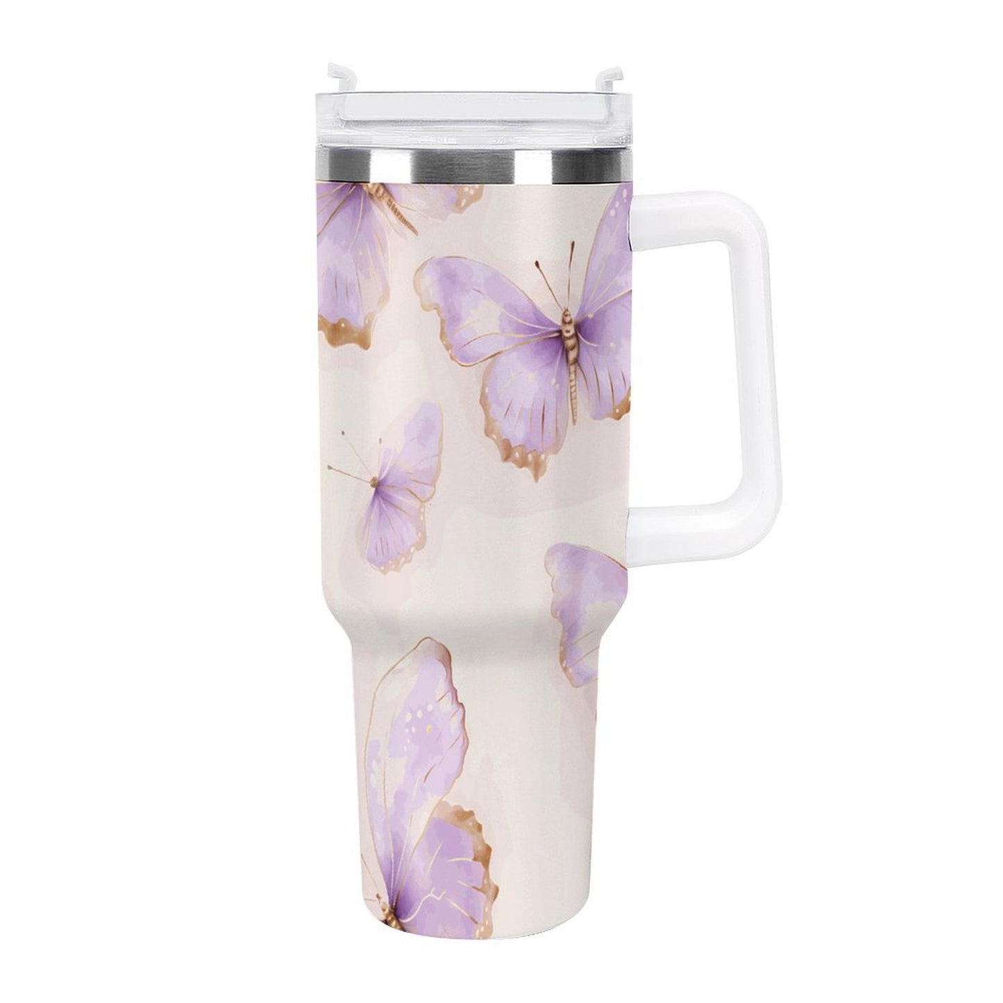 PHDT00496 POD US Local Tumbler 40oz Large Capacity Car Cup Butterfly, Romantic