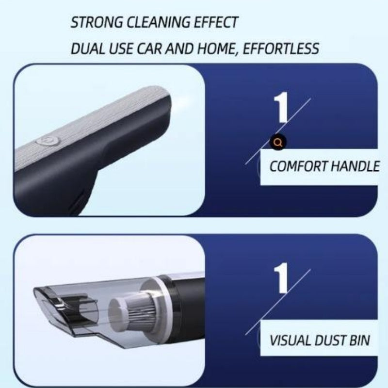 US Local Wireless Silver Car Holder High Suction Handheld Mini Household Vacuum Cleaner