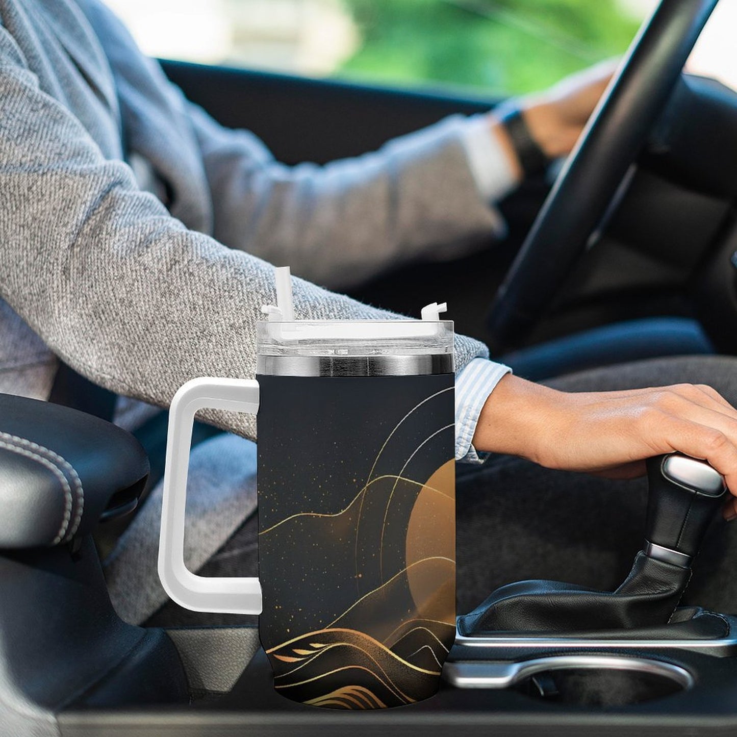 PHDT00137 POD US Local Tumbler 40 oz Large Capacity Car Cup Desert, Sunset