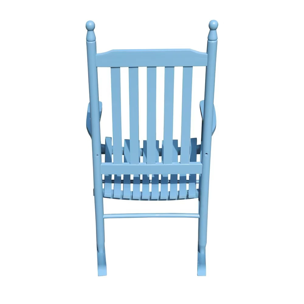 US Local Wooden Porch Rocker Chair Blue
