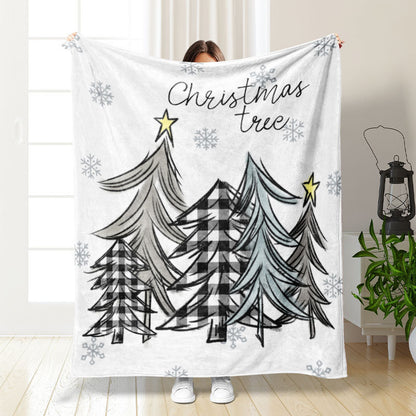 Christmas Thickening Print Flannel Blanket