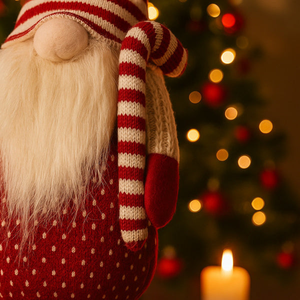 US Local 4 PCS Set Tall Christmas Gnome Family Red Halloween Decorations Harvest Festival Autumn Indoor Outdoor Holiday Display FBA Shipment