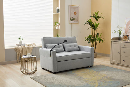 US Loccal Futon Chair Bed Convertible Chair 3-in-1 Pull Out Sleeper Chair Beds With USB Ports,Wear-resistant And Anti-scratch, Armchair Bed Sleeper For Living Room