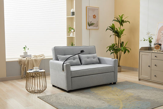 US Loccal Futon Chair Bed Convertible Chair 3-in-1 Pull Out Sleeper Chair Beds With USB Ports,Wear-resistant And Anti-scratch, Armchair Bed Sleeper For Living Room