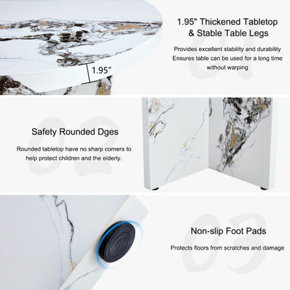 US Local Round Dining Table For 4-6 People