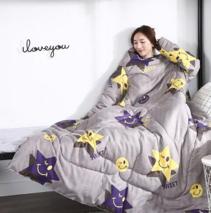 US Local Winter Lazy Quilt with Sleeves