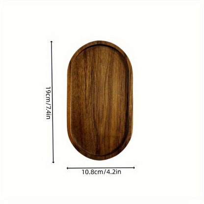 US Local 2 pcs LDQ Elegant Wooden Serving Tray - Japanese Style, Space-saving Design, Perfect For Home Decor And Kitchen Accessories