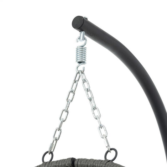 US Local Indoor And Outdoor Swing Chair With Stand, Patio Wicker Hanging Egg Chair, Hanging Basket Chair Suitable For Bedroom, Living Room And Balcony