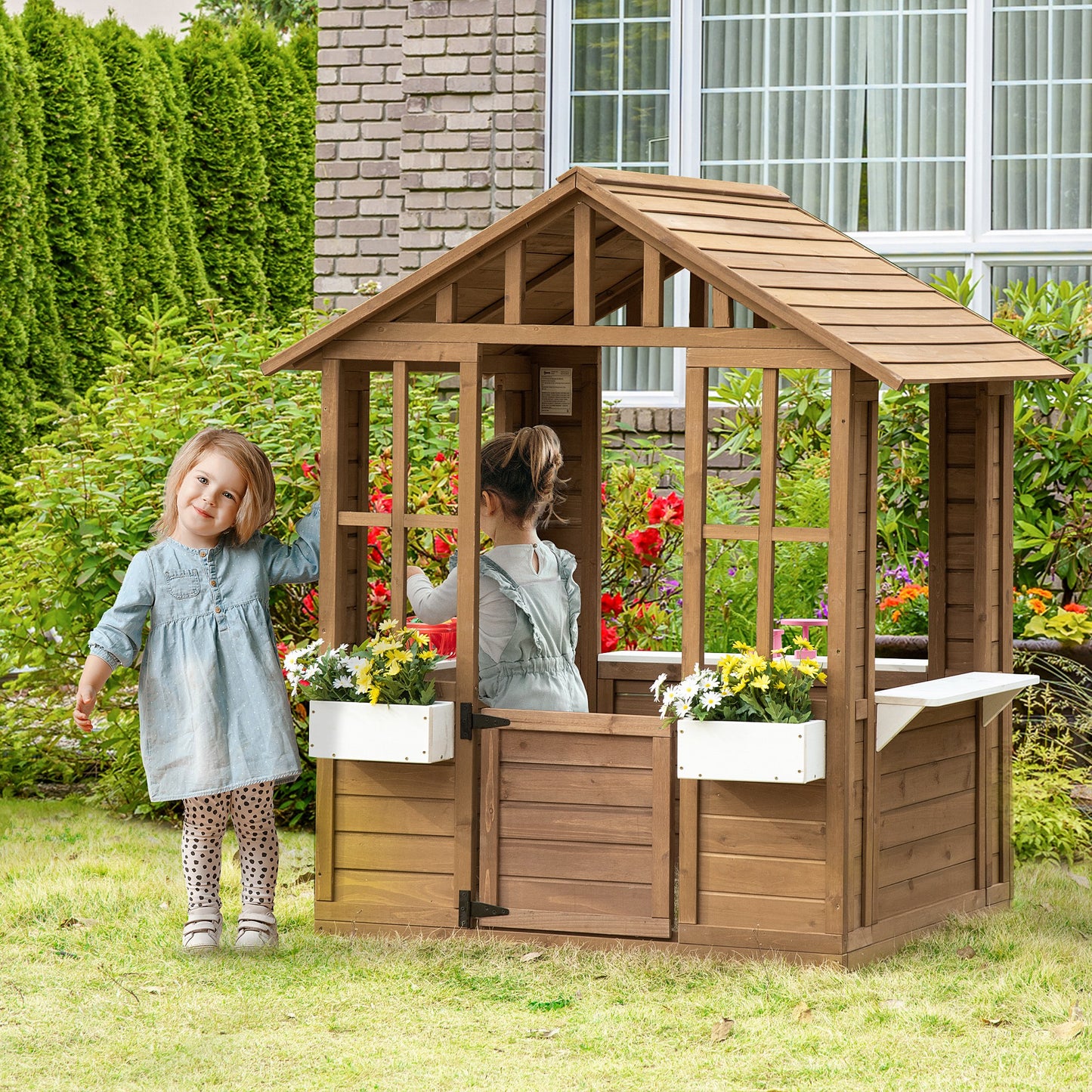 US Local Playhouse for Kids Outdoor with Working Door