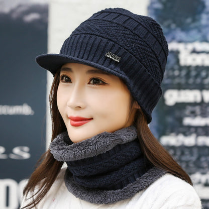 Winter Knitted Wool Cap Fleece-lined Thickened