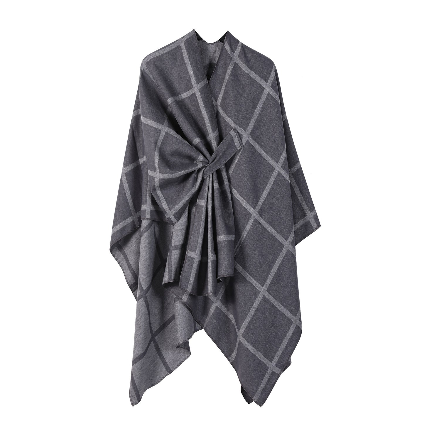 US Local Women's Fashion Gingham Check Warm Scarf