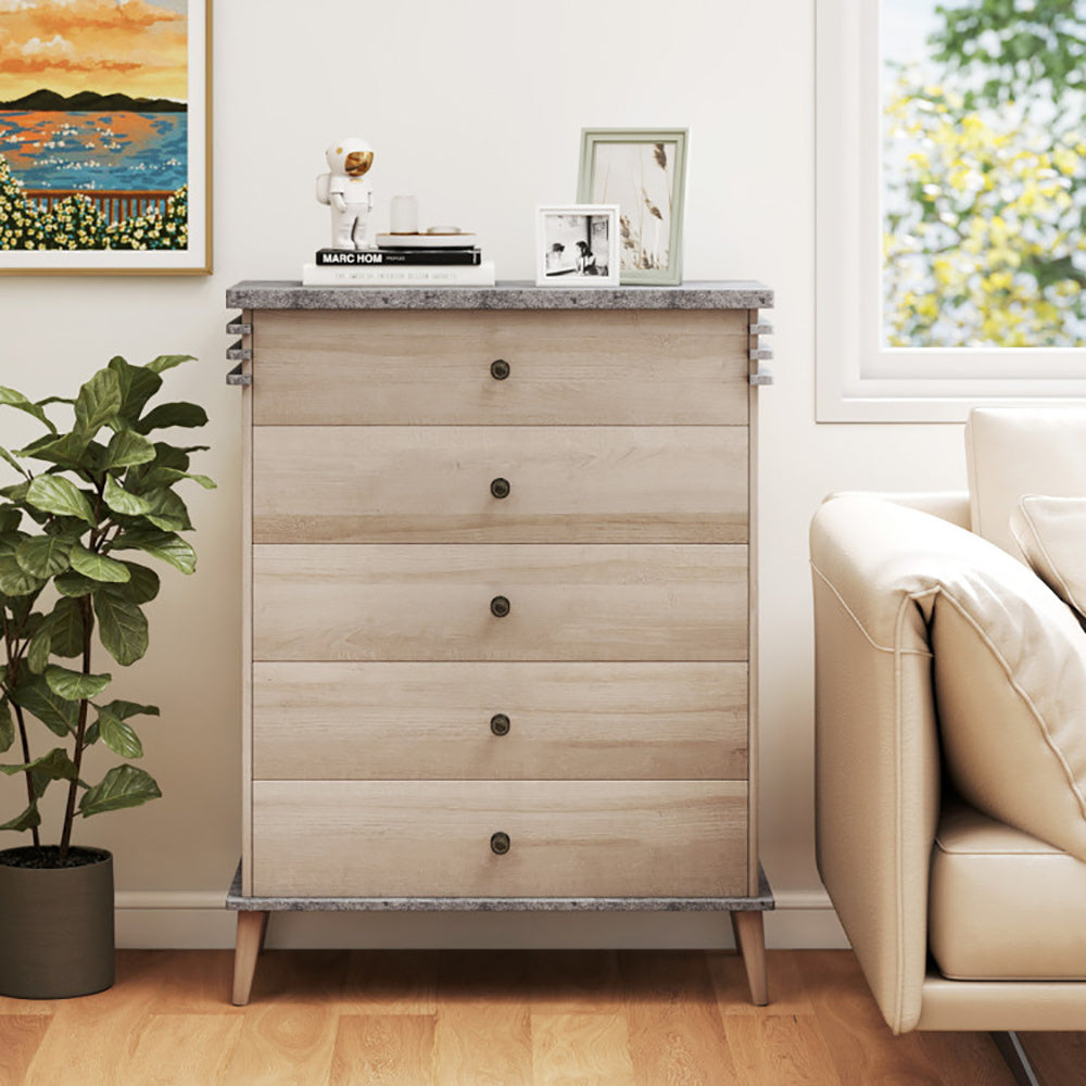 US Local Farmhouse Chest Dresser Of Drawers Tall Storage Organizer