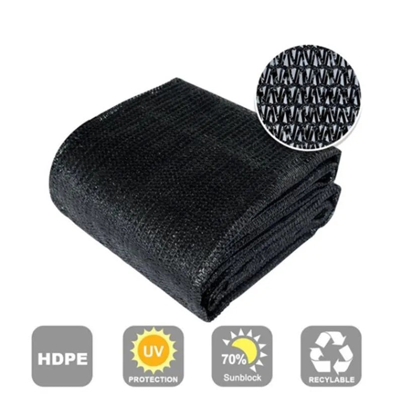 US Local Sunblock Shade Cloth With Grommets Black For Plant Cover Greenhouse Barn Kennel Pool Pergola