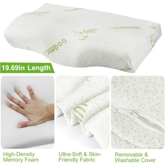 US Local Bamboo Memory Foam Sleep Pillow