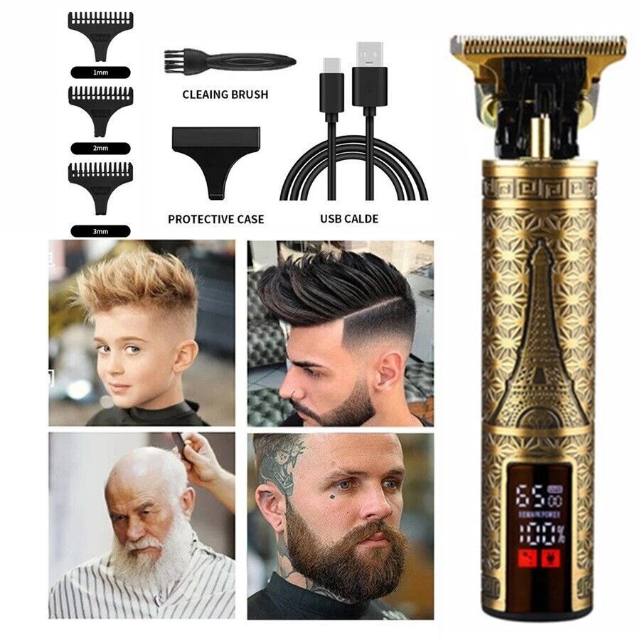 UK Local Beard Trimmer Hair Clippers Cordless Rechargeable Hair Cutting Barber Shaving Machine For Men USB Charging