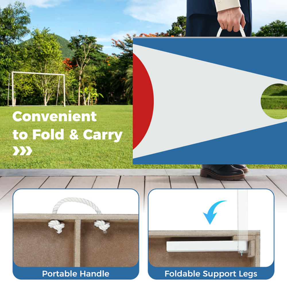 US Local Portable Cornhole Board With Foldable Legs And Side Handle