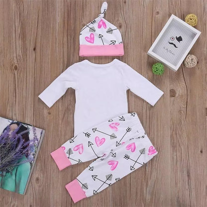 US Local 4PCS Newborn Kids Baby Girl Outfits Clothes Romper Bodysuit Pants Outfits Set