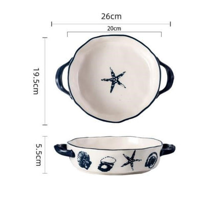 Creative Ceramic Cutlery Household Oven Special Baking Pan