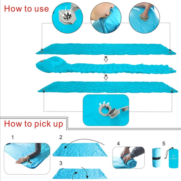 USA Local Outdoor Camping Inflatable Honeycomb Mattress Tent Sleeping Mat