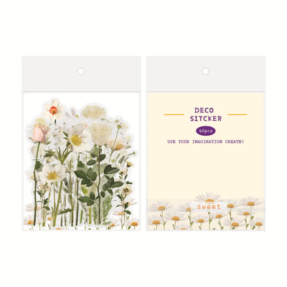 US Local Retro Flower Nature Book DIY Hand Account Material Mushroom Sticker
