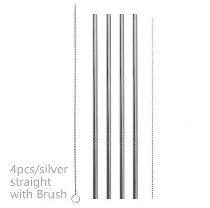 US Local Colourful Reusable Stainless Steel Straws