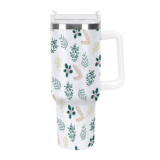 PHDT00296 POD US Local Tumbler 40 oz Large Capacity Car Cup Christmas Leaves