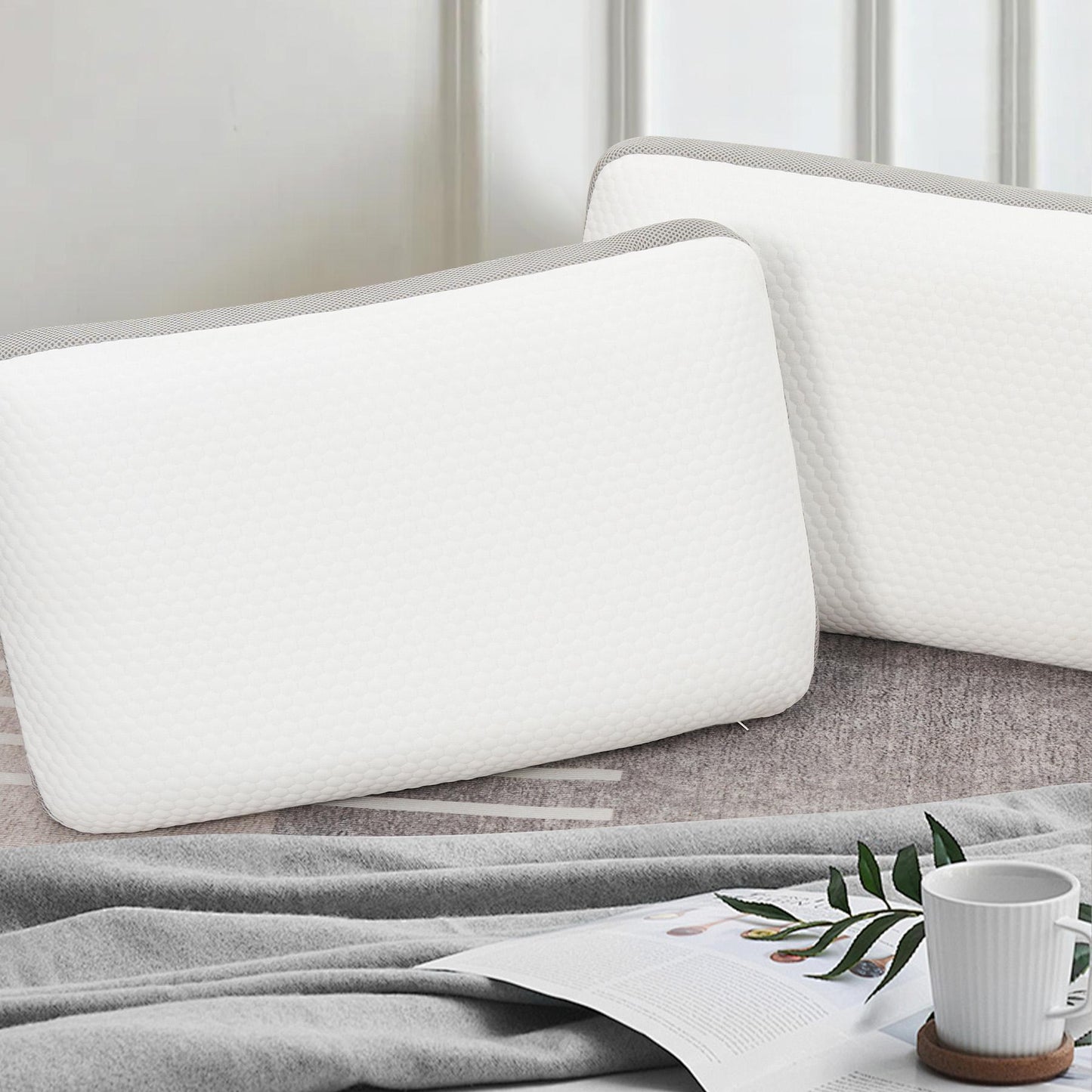 US Local Bread Pillow - Ultra-soft Memory Foam, Slow Rebound Fits The Cervical Spine, A Must-have For Side Sleeping Without Ear Pressure